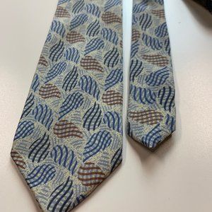 Secours Blue and Brown Silk Tie
